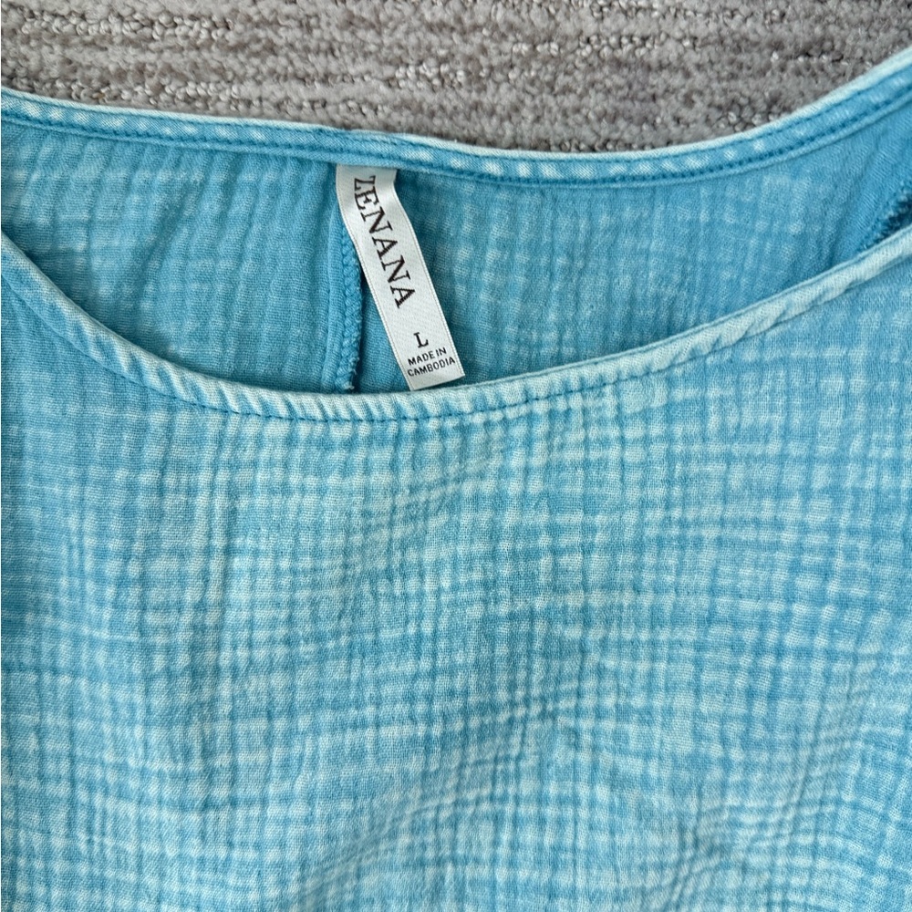 Blue Ruffled Top - Picture 2 of 2
